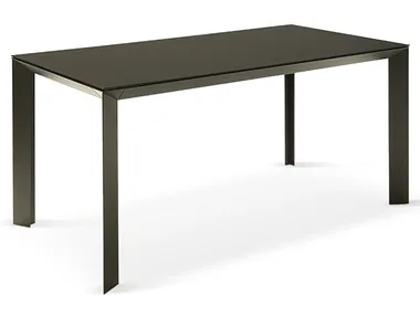 DIAMANTE - Extending rectangular glass table _ Febal Casa